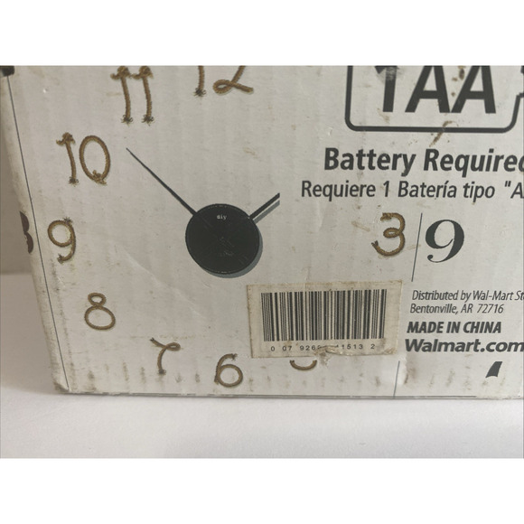 DIY Peel & Stick Wall Clock Choose From 12 Fun Number Sets (Enclosed) NEW 12" - Picture 7 of 9